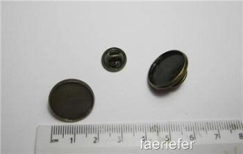 Antique Bronze Round Cabochon Setting Brooches fit 18mm 