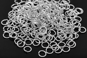Silver Plated Open Jump Rings 5mm(1/4") packet of 1000