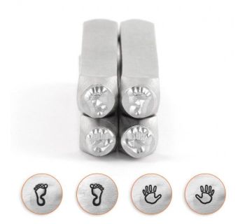 ImpressArt Hand and Feet Outline Collection 6mm (4pc Lt Hand, Rt Hand, Lt Foot, Rt Foot)