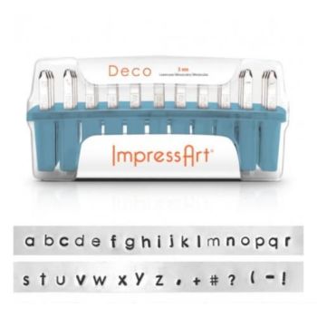 ImpressArt Standard Deco 3mm Alphabet Lower Case Letter Metal Stamp Set