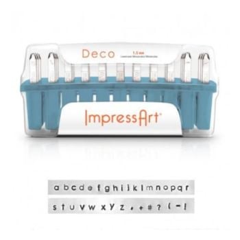 ImpressArt Standard Deco 1.5mm Alphabet Lower Case Letter Metal Stamp Set
