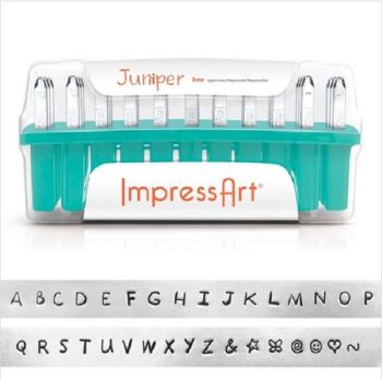 ImpressArt Standard Juniper 3mm Alphabet Upper Case Letter Metal Stamp Set