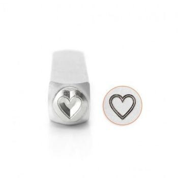ImpressArt Outlined Heart 6mm Metal Stamping Design Punch