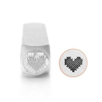 ImpressArt Patchwork Heart 6mm Metal Stamping Design Punch