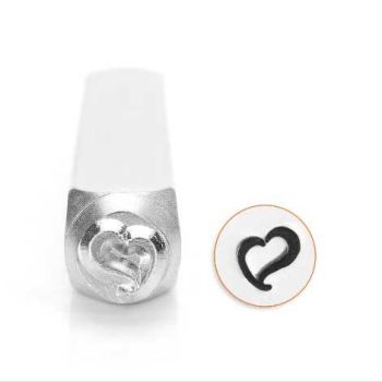 ImpressArt Swirly Heart 6mm Metal Stamping Design Punch