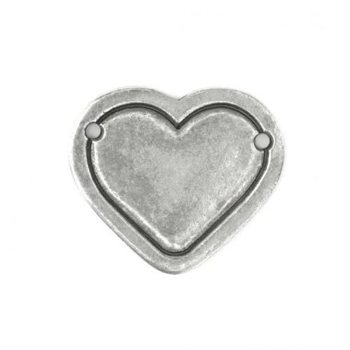Pewter Stamping Blank, Heart Border (Large) 29x25mm 1-1/8 x 1