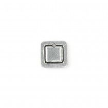 PEWTER STAMPING BLANK, SQUARE BORDER (Small) 1/2" x 1/2" - 16 GAUGE - PACK OF 1