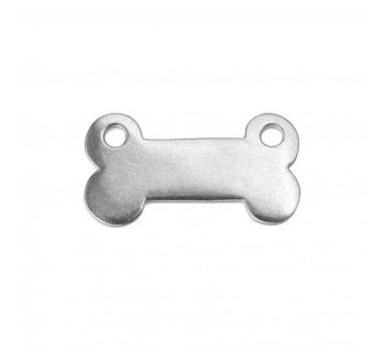 PEWTER SOFT STRIKE BLANK - DOG BONE CONNECTOR WITH HOLES, 29 x 12.6 mm - (1 1/8 X 1/2") 16 GAUGE - PACK OF 1 