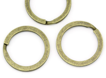 Key ring Round Antique Bronze 25mm(1") pack of 5