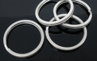 Key ring Round Silver Tone 25mm(1") pack of 5