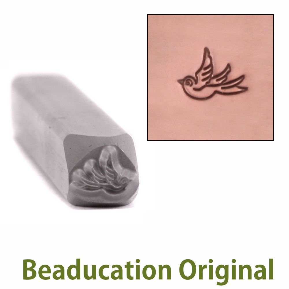 397 Baby Swallow left facing Beaducation Original Design Stamp