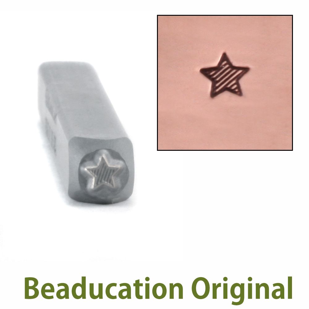 423  Lined Star Beaducation Original Design Stamp