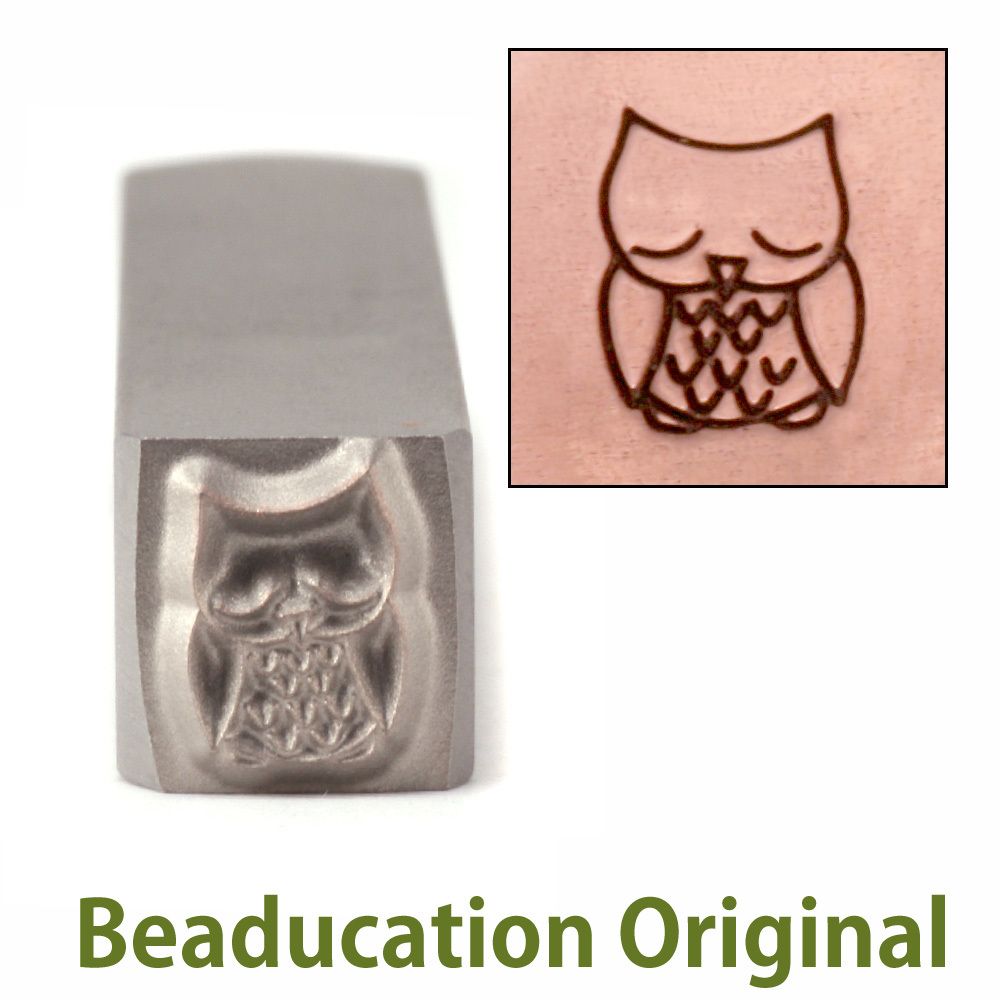 280 Sleepy Owl Beaducation Original Design Stamp