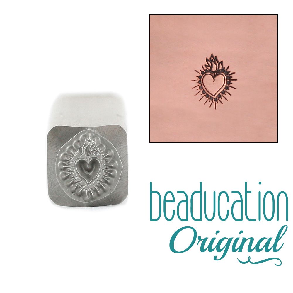 Small Sacred Heart Beaducation Original Design Stamp