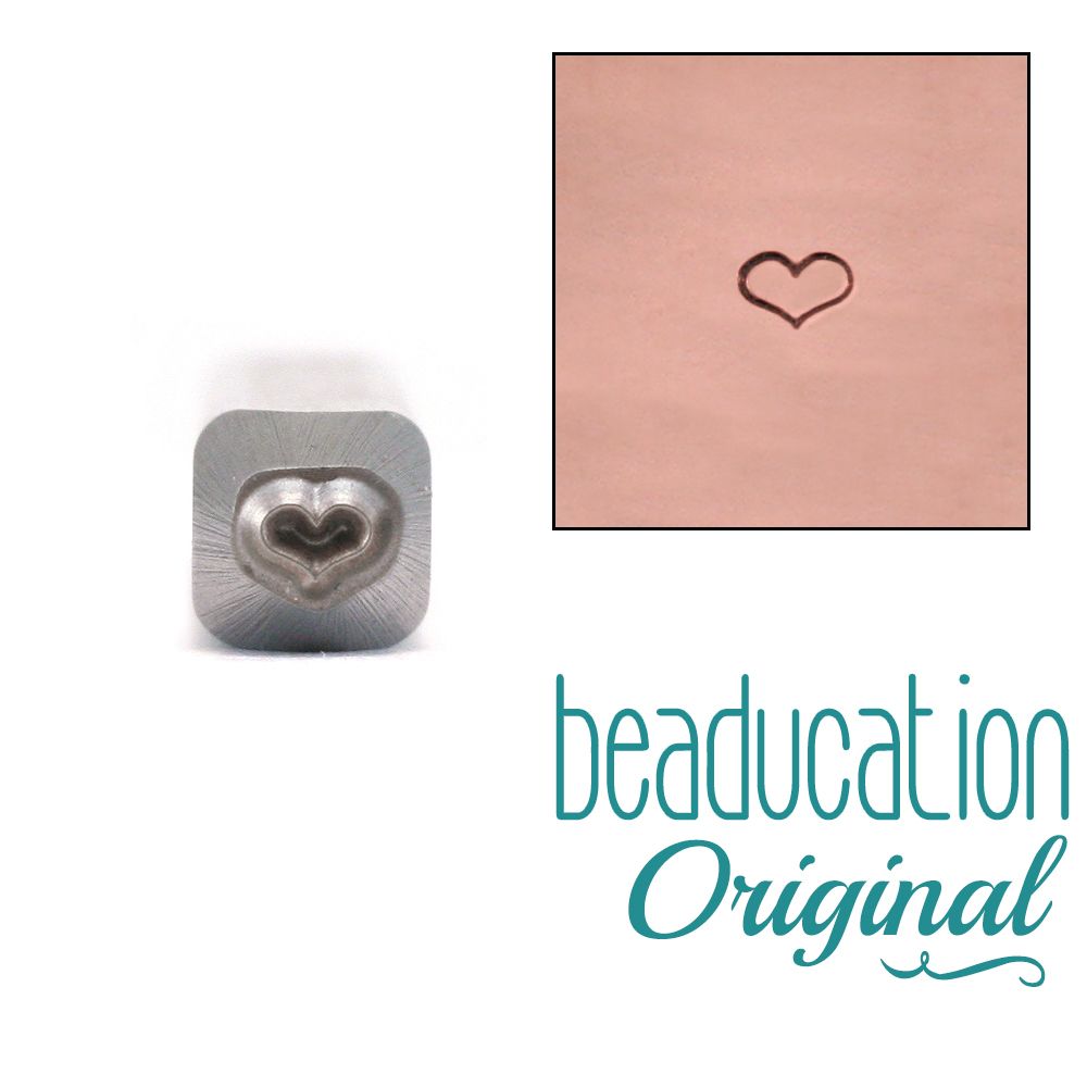 587 Fat Outline Heart 3 mm Beaducation Original Design Stamp