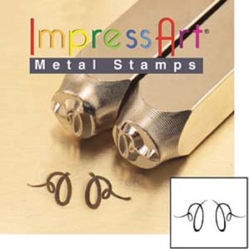 ImpressArt Flourish M Pair of Ends 6mm Metal Stamping Design Punches