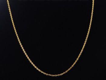 Stainless Steel Gold Plated Link Cable Chain Necklace 18"   