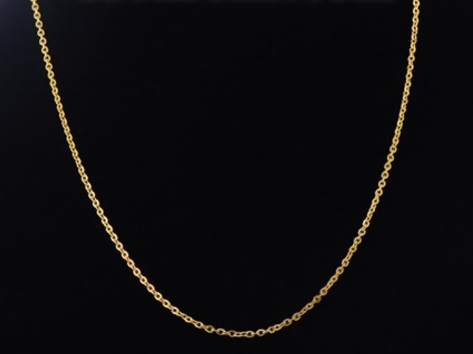 Stainless Steel Gold Plated Link Cable Chain Necklace 18