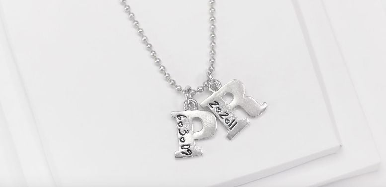 Pewter Letter Charms