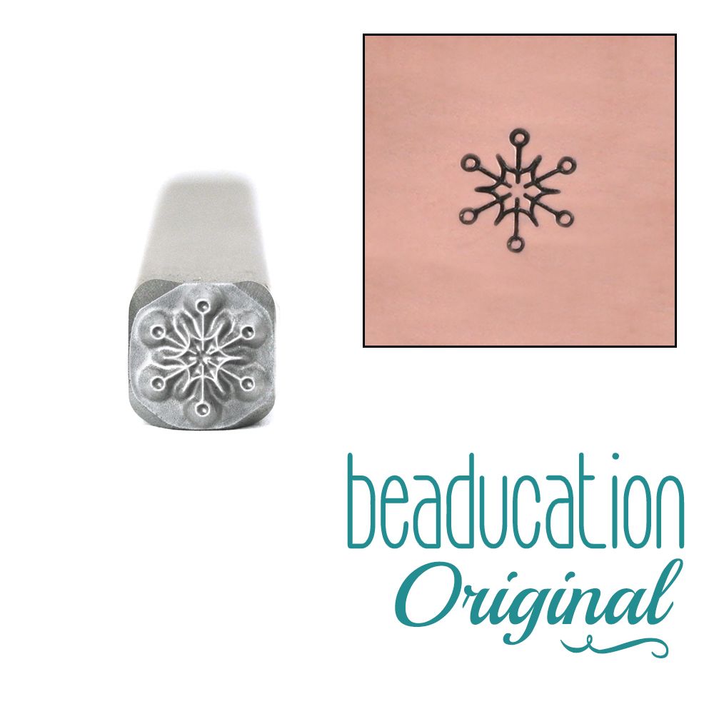 635 Modern Snowflake Beaducation Original Design Stamp