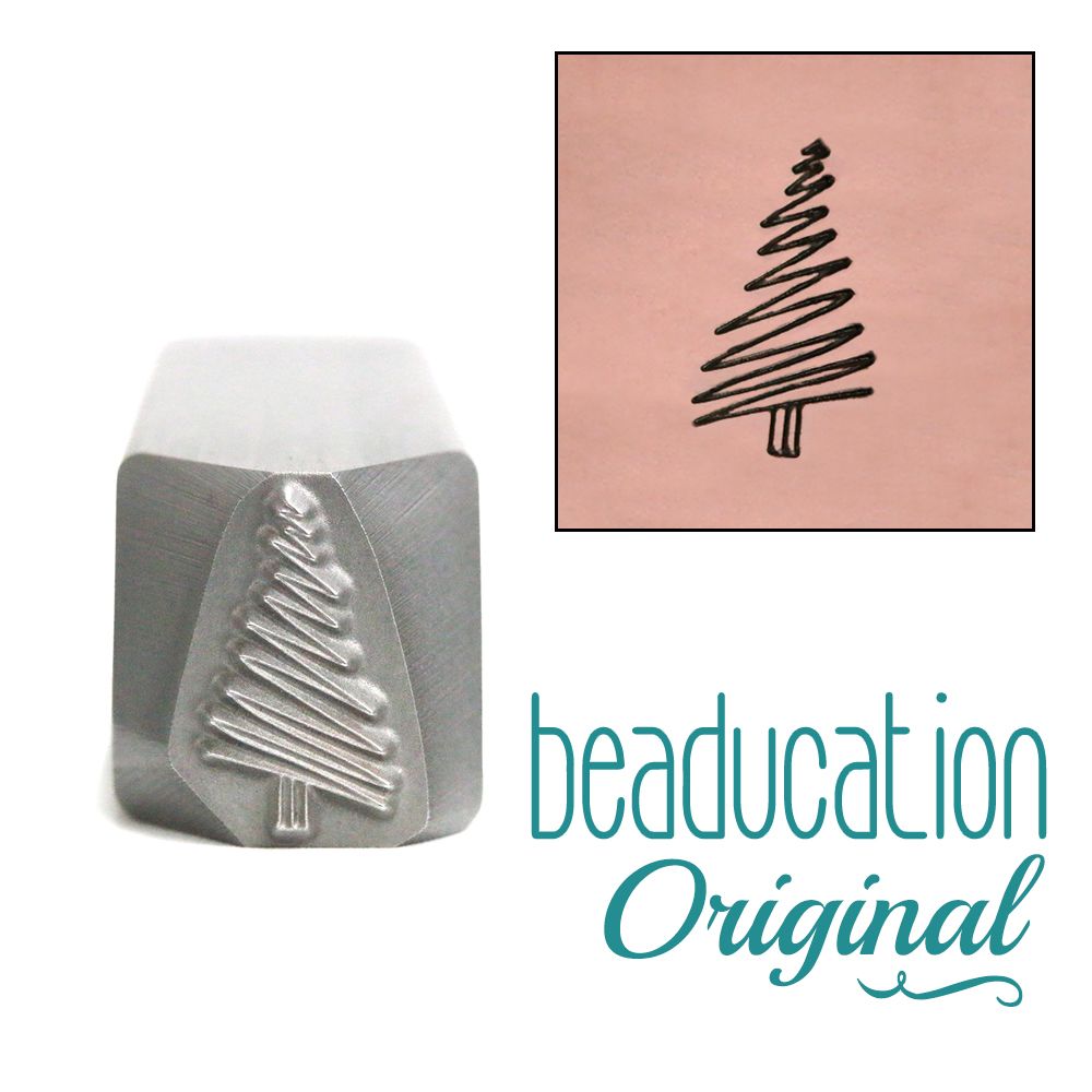 764 Scribble Christmas Tree Beaducation Original Design Stamp