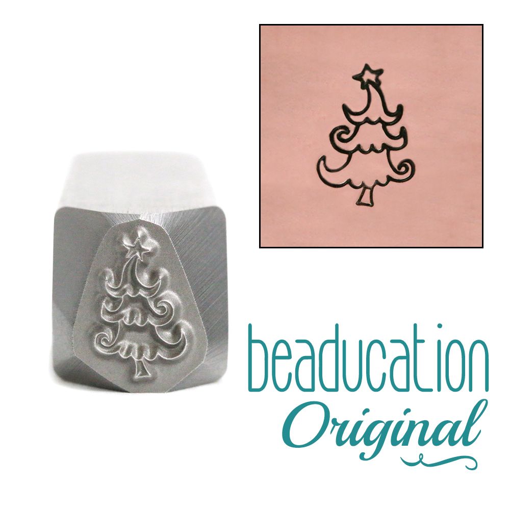 DS765 Whimsical Christmas Tree Beaducation Original Design Stamp