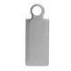 SILVER TONE - STAINLESS STEEL ' 11 x 4 MM EXTRA TINY RECTANGLE WITH LOOP ' STAMPING BLANK - PACK OF 10