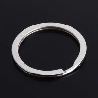 LARGE ROUND KEY/SPLIT RING - 30 MM - SILVER PLATED - PACK OF 5