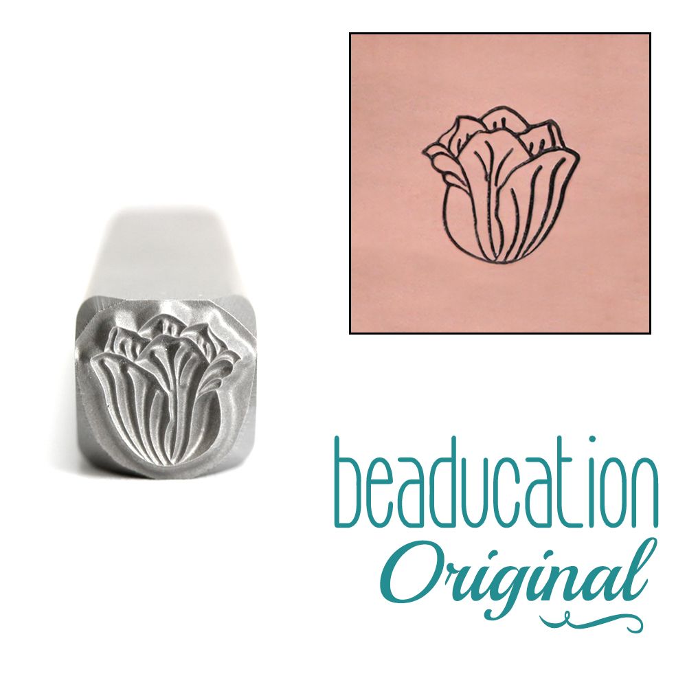 728 Tulip Flower Beaducation Original Design Stamp 8 mm