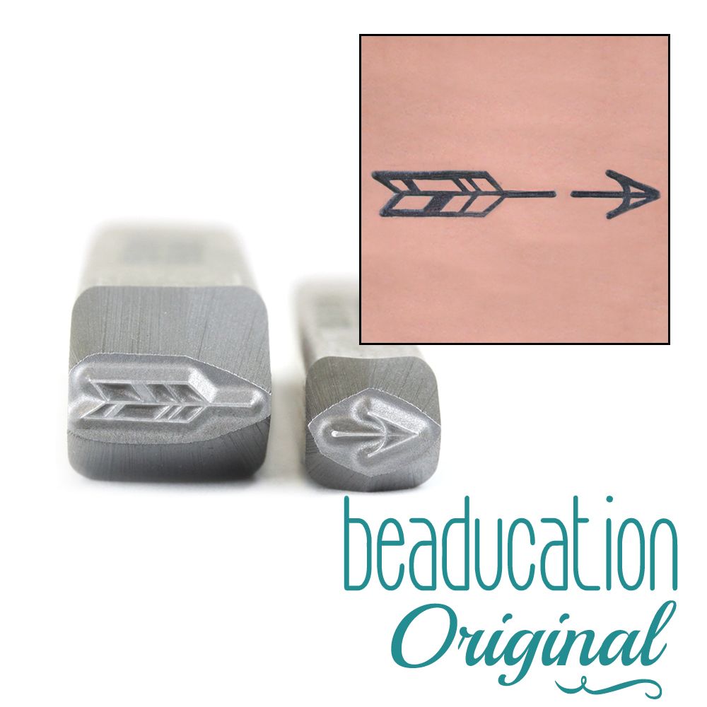 596 Traditional Broken Arrow 4 & 8 mm Beaducation Original Design Stamp 