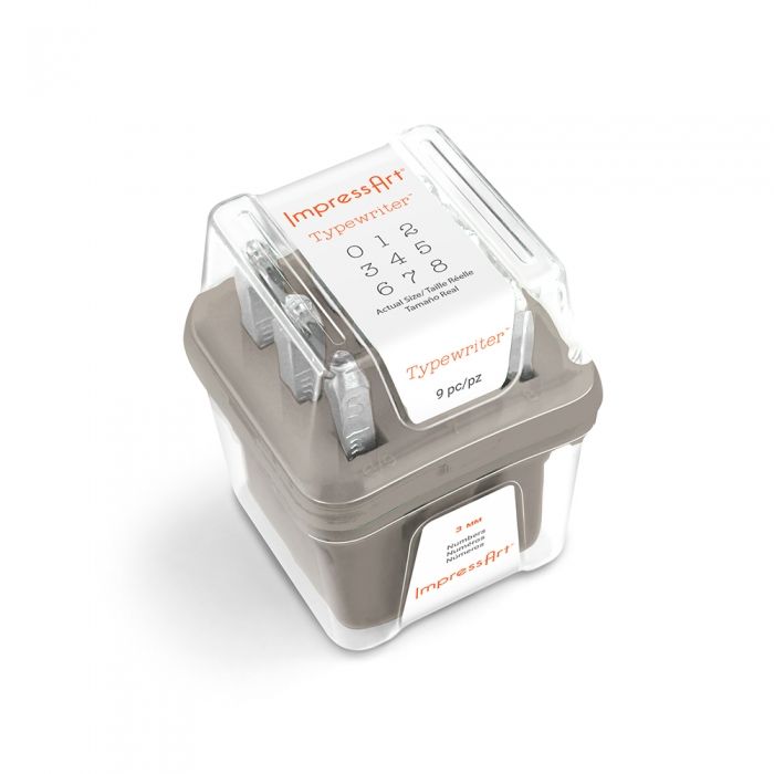 Impressart Typewriter Stamps, Numbers - 3 mm