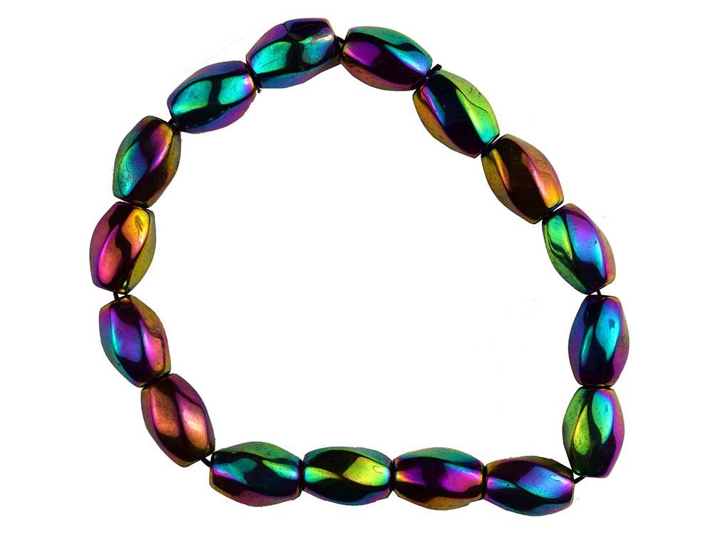 Rainbow Hematite ready made bracelet style 3