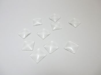 Square Glass dome cabochons for 25 mm settings pack of 10
