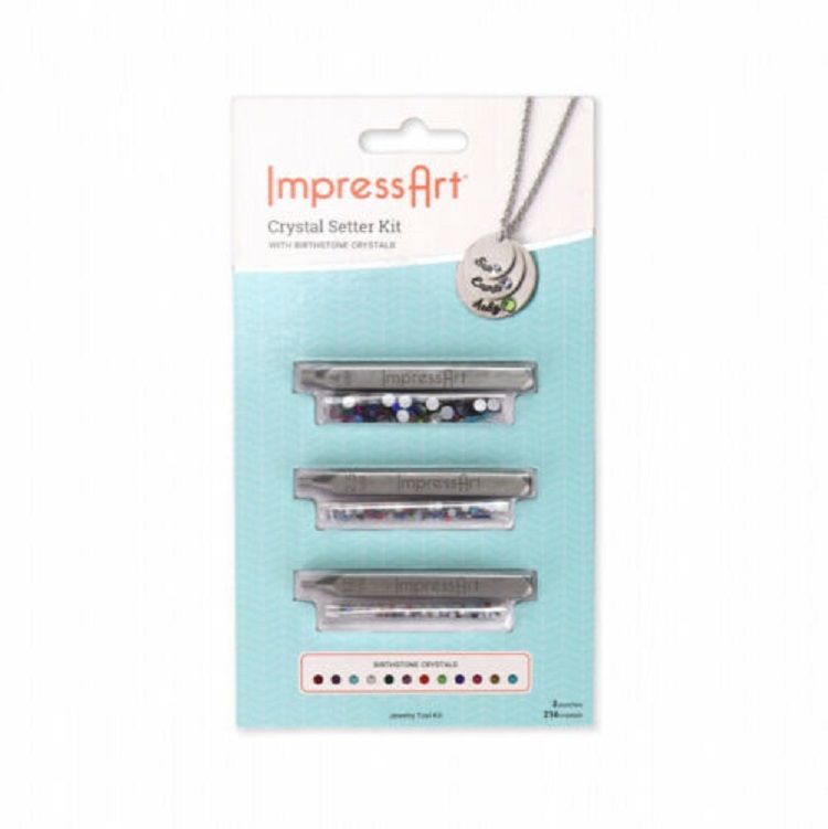 Impressart Crystal Setter Kit with Birthstone Crystals - 3 Set jewellery st