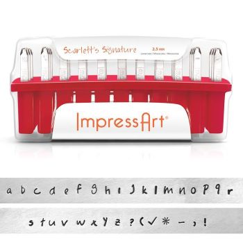 ImpressArt Standard Scarlett's Signature 2.5 mm Alphabet Lower Case Letter Metal Stamp Set