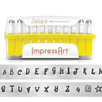 ImpressArt Standard Jeanie 4 mm Alphabet Upper Case Letter Metal Stamp Set