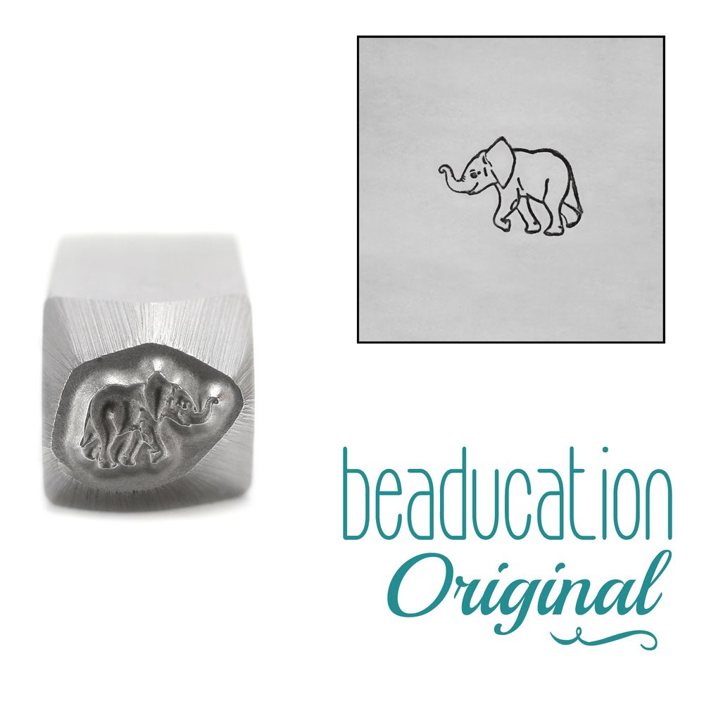 903 Baby Elephant Beaducation Original Design Stamp