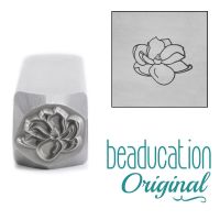 DS857 Magnolia Open Flower 1, 10 mm Beaducation Original Design Stamp