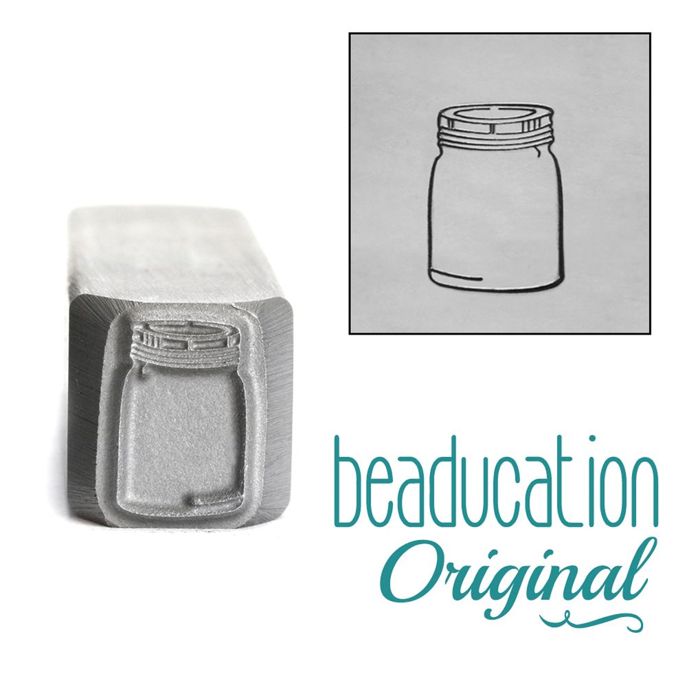 470 Mason Jar 11.5 mm Beaducation Original Design Stamp