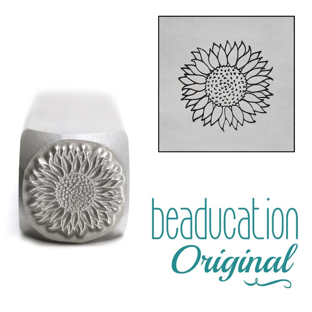 950 Sunflower 10 mm Beaducation Original Design Stamp