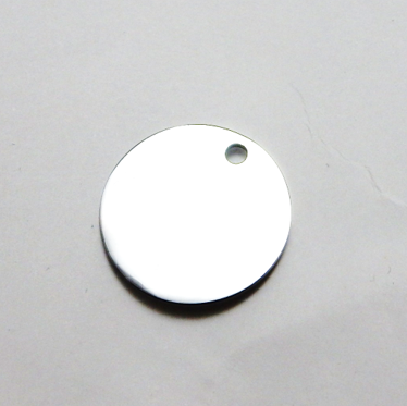 STAINLESS STEEL ' 25 MM ROUND ' STAMPING BLANK - 2MM THICK - 3MM HOLE - PAC