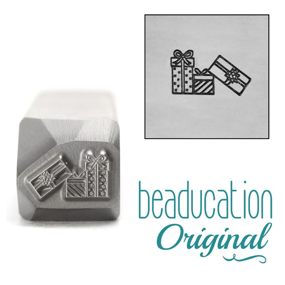  1005 Pile of Gifts Metal Design Stamp, 9.5 mm Original Design Stamp