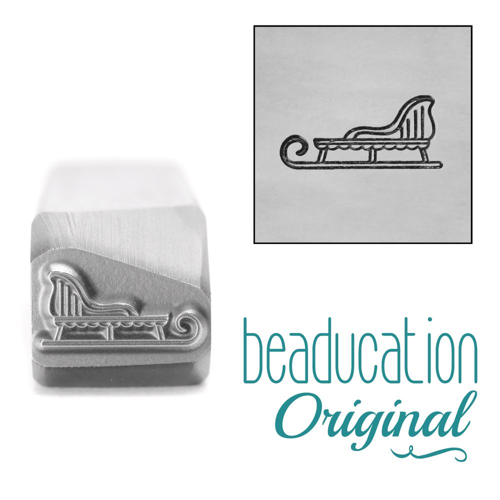  1003 Sleigh Metal Design Stamp, 11.2 mm Original Design Stamp