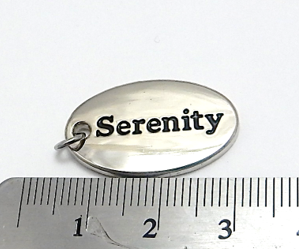 Serenity word charm pendant