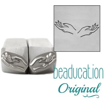 DSS1106 Hands, Set of Left and Right Metal Design Stamps, 11mm - Beaducation Original