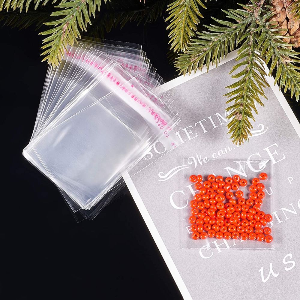 Plastic Self-Seal Bags Rectangle Transparent 7 x 5 cm (5 cm x 4.5 cm) pack 