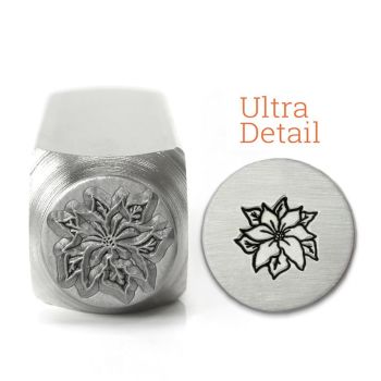 Poinsettia Ultra Detail Stamp - Impressart - 12mm