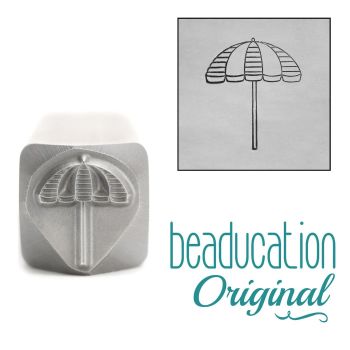 DS835 Beach Umbrella Metal Design Stamp, 10mm - Beaducation Original
