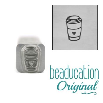 DS582 To Go Paper Coffee Cup Metal Design Stamp - Beaducation Original