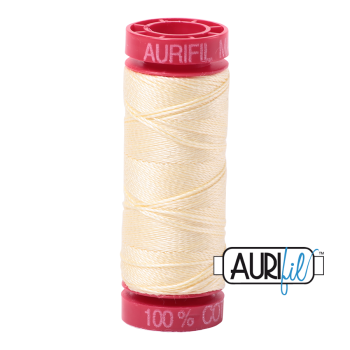 Aurifil ~ 12wt Thread ~ 2110 ~ Light Lemon